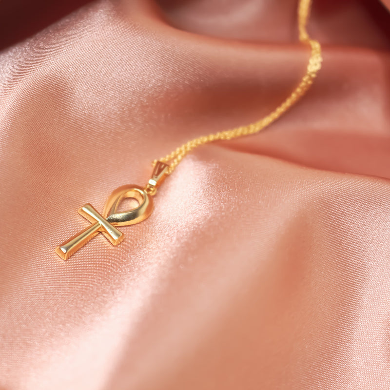 Mighty Ankh Gold Necklace
